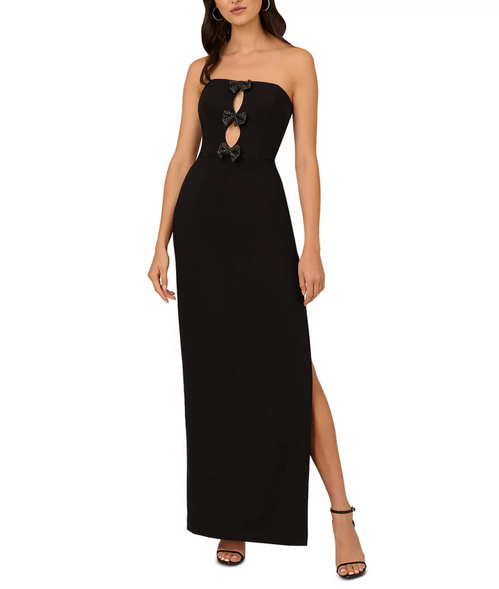 Liv Foster Strapless Embellished Gown