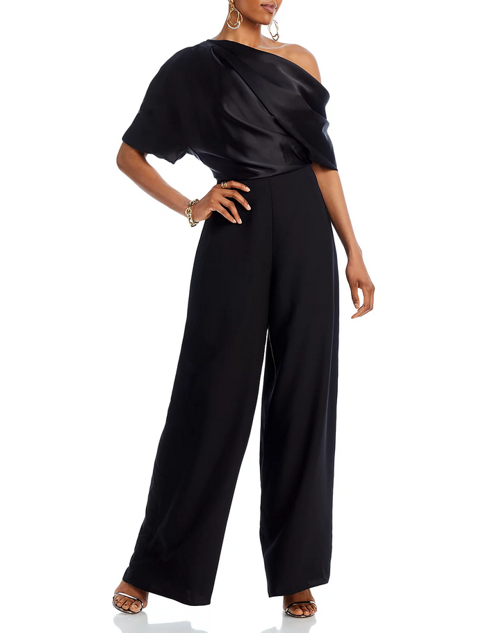 Amsale Off The Shoulder Wide Leg Jumpsuit