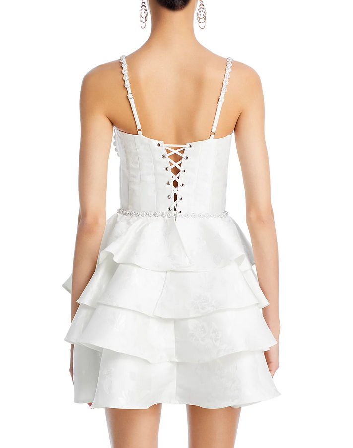 V. Chapman Luciana Embellished Mini Dress