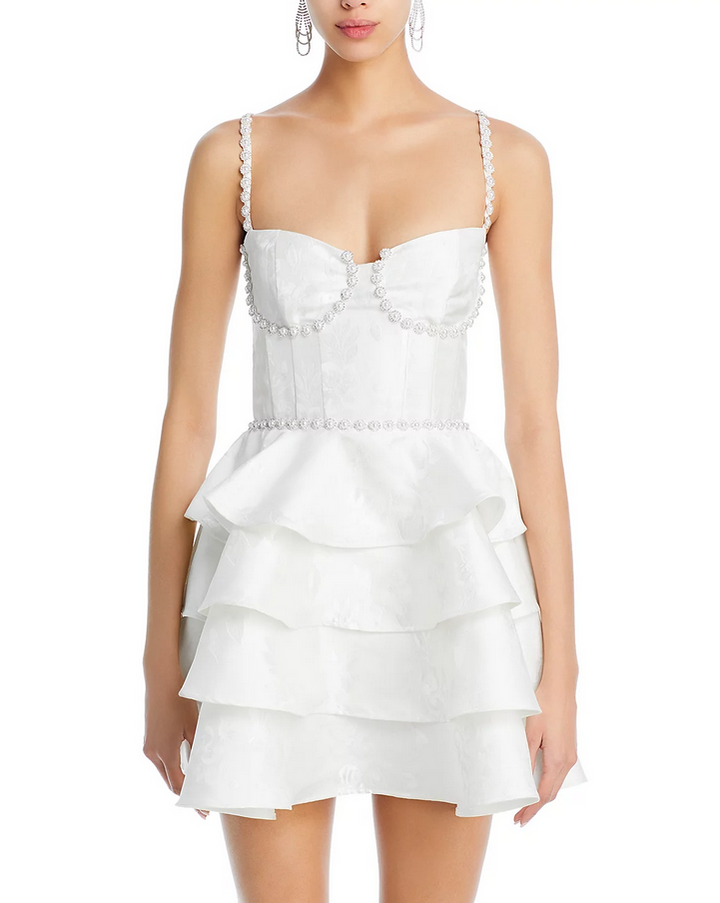 V. Chapman Luciana Embellished Mini Dress