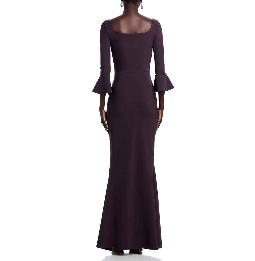 Chiara Boni La Petite Robe Astra Flare Sleeve Gown