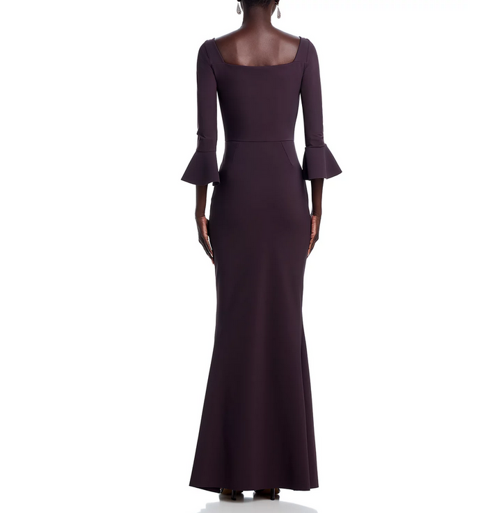 Chiara Boni La Petite Robe Astra Flare Sleeve Gown
