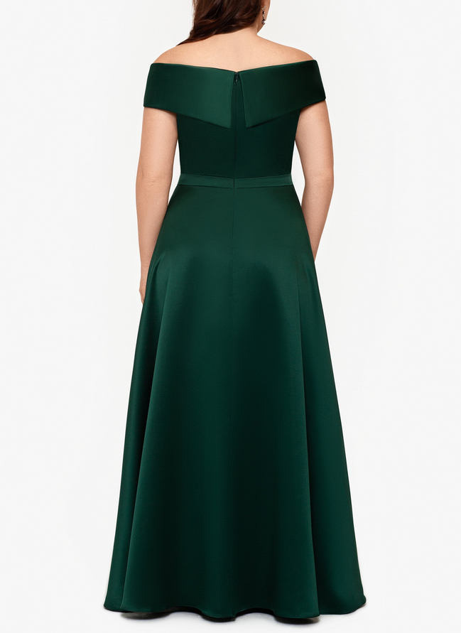 XSCAPE Plus Size Off-The-Shoulder Gown