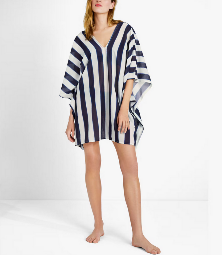 KATE SPADE Awning Stripe Cover-up Caftan