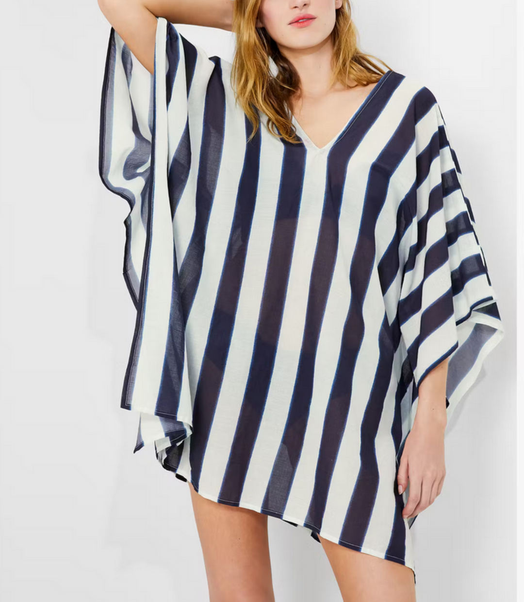 KATE SPADE Awning Stripe Cover-up Caftan