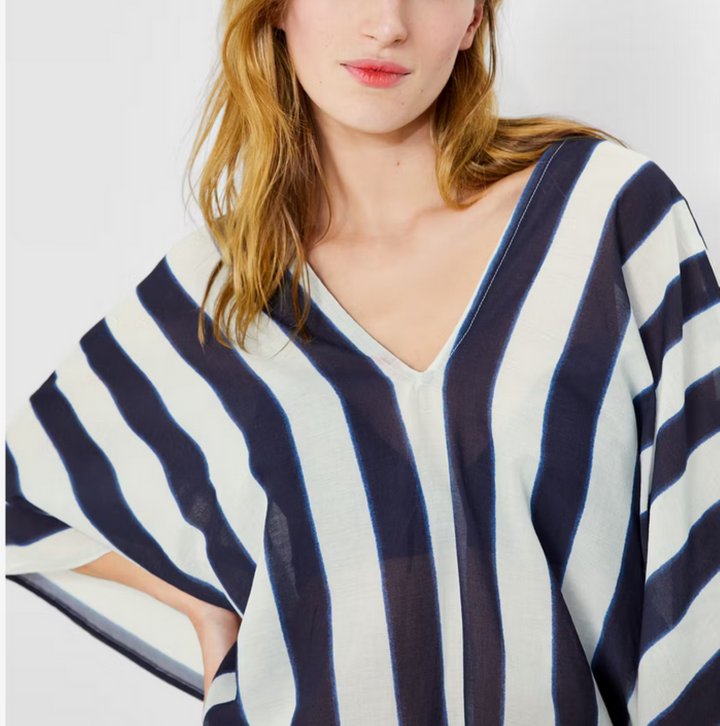 KATE SPADE Awning Stripe Cover-up Caftan