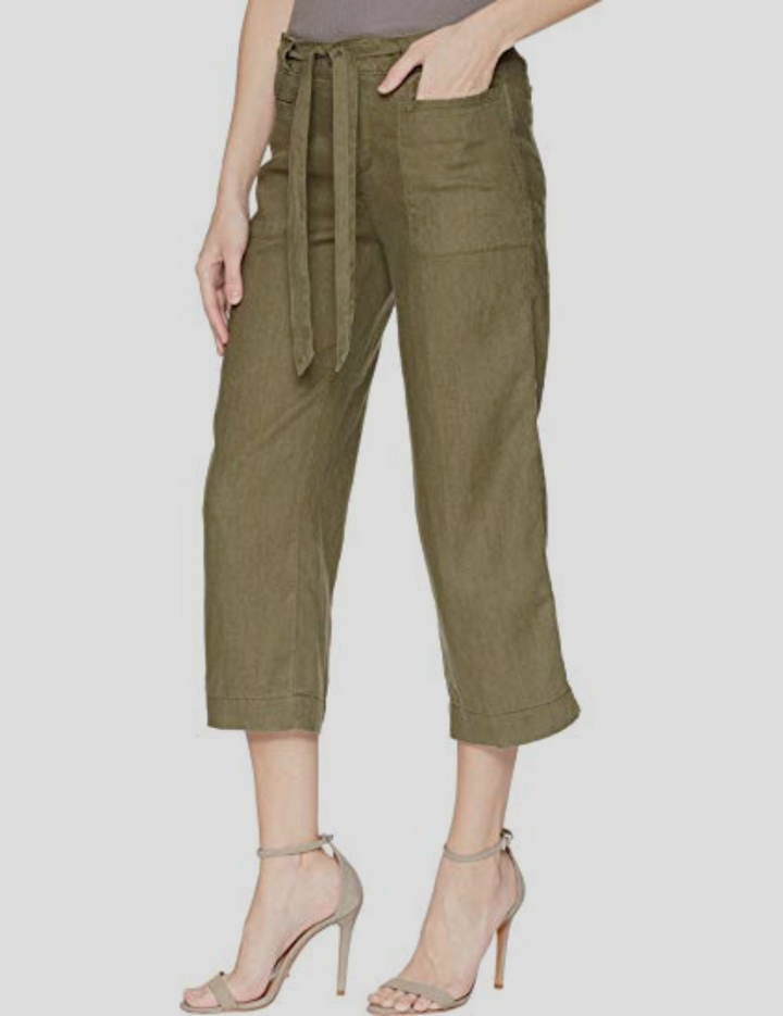 Sanctuary Cropped Linen Cropped Pants