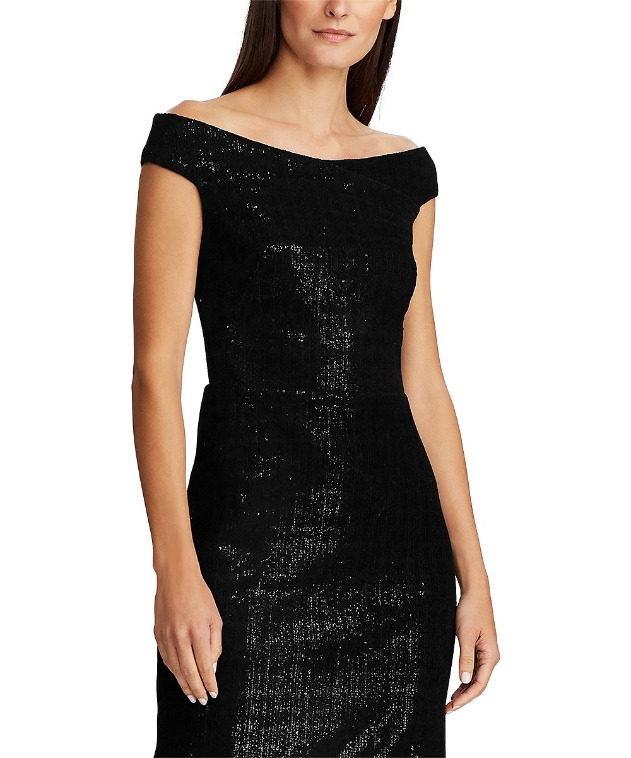 LAUREN RALPH LAUREN Petite Sequin Chenille Sheath Dress