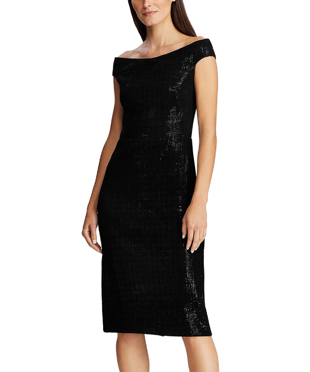 LAUREN RALPH LAUREN Petite Sequin Chenille Sheath Dress