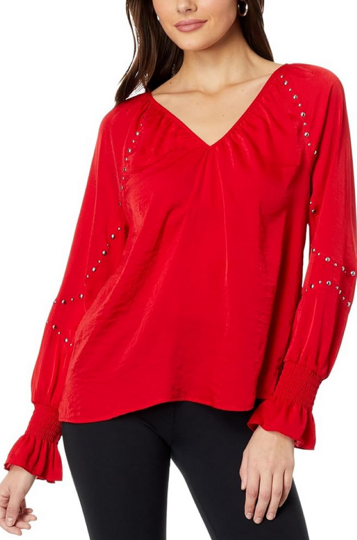 VINCE CAMUTO Embellished Sleeve Blouse