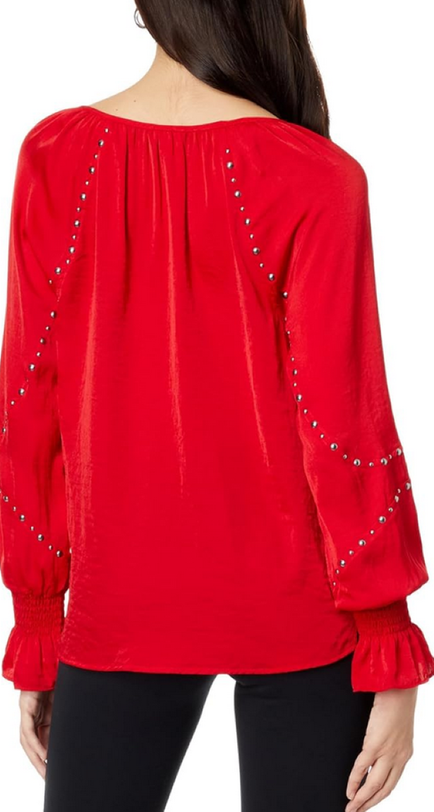 VINCE CAMUTO Embellished Sleeve Blouse