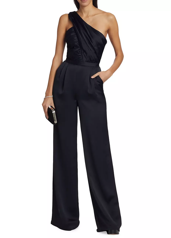 Ramy Brook Myra Asymmetric Ruched Jumpsuit