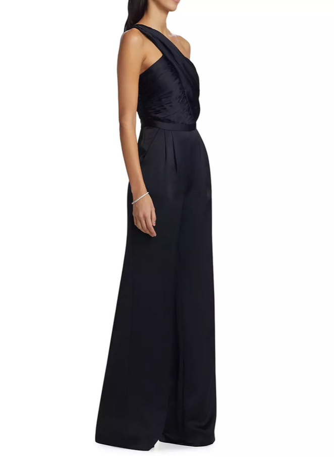 Ramy Brook Myra Asymmetric Ruched Jumpsuit