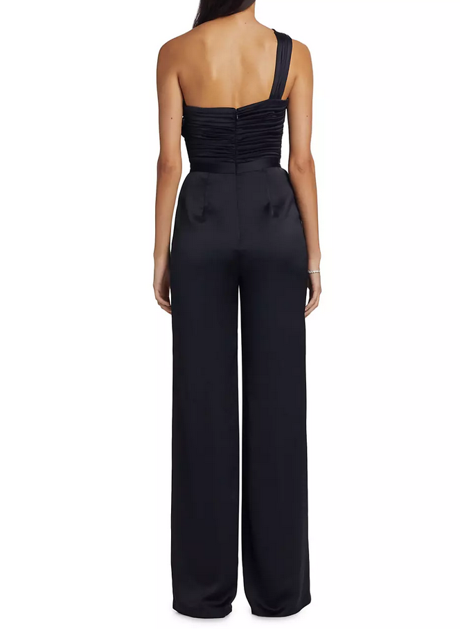 Ramy Brook Myra Asymmetric Ruched Jumpsuit