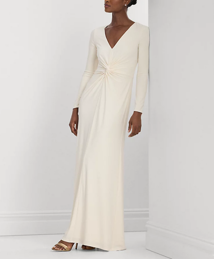 LAUREN RALPH LAUREN Twist-Front Stretch Jersey Gown