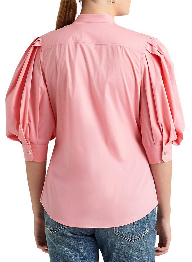 LAUREN RALPH LAUREN Cotton Blouson-Sleeve Shirt