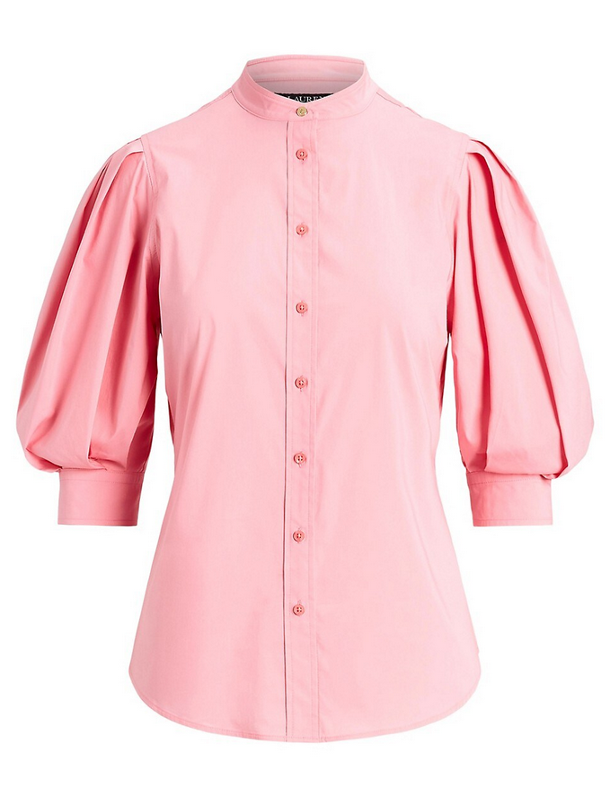 LAUREN RALPH LAUREN Cotton Blouson-Sleeve Shirt