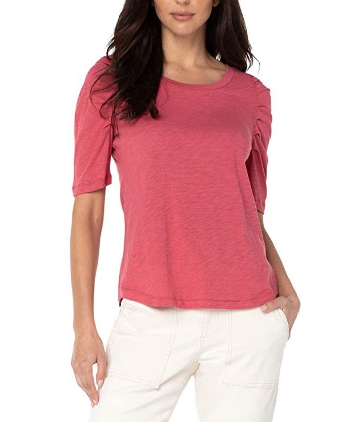 Liverpool Los Angeles Gathered Sleeve Top