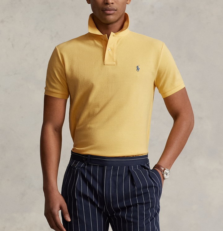 POLO RALPH LAUREN MEN Cotton Custom Slim Fit Mesh Polo Shirt