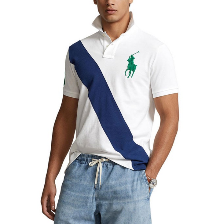 POLO RALPH LAUREN MEN Cotton Custom Slim Fit Big Pony Mesh Polo Shirt