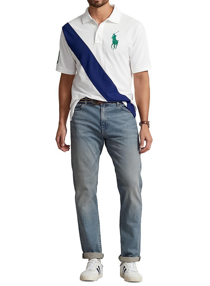 POLO RALPH LAUREN MEN Cotton Custom Slim Fit Big Pony Mesh Polo Shirt