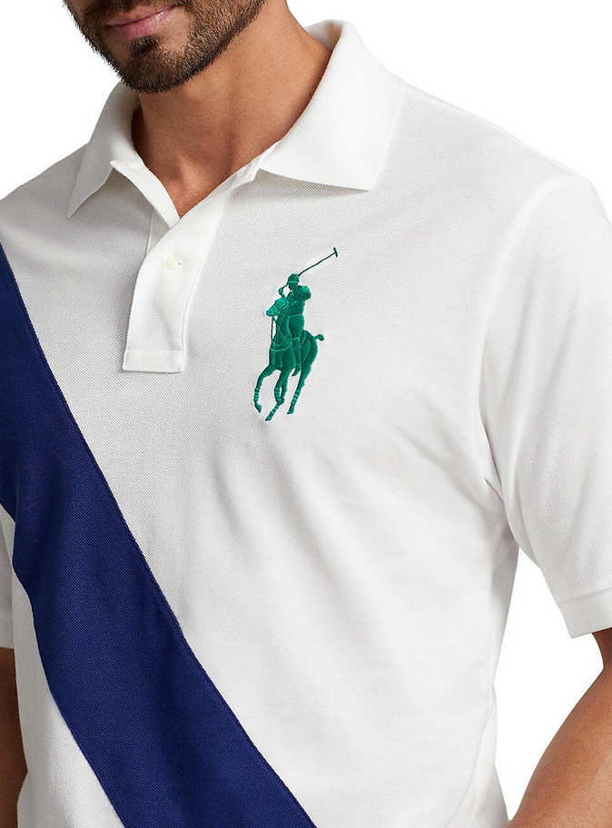 POLO RALPH LAUREN MEN Cotton Custom Slim Fit Big Pony Mesh Polo Shirt