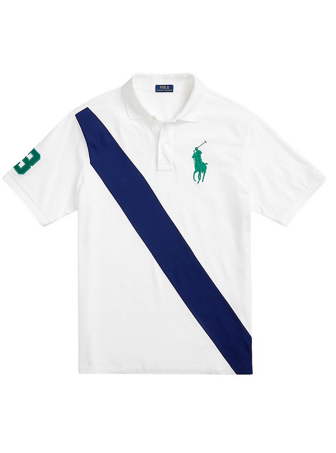 POLO RALPH LAUREN MEN Cotton Custom Slim Fit Big Pony Mesh Polo Shirt