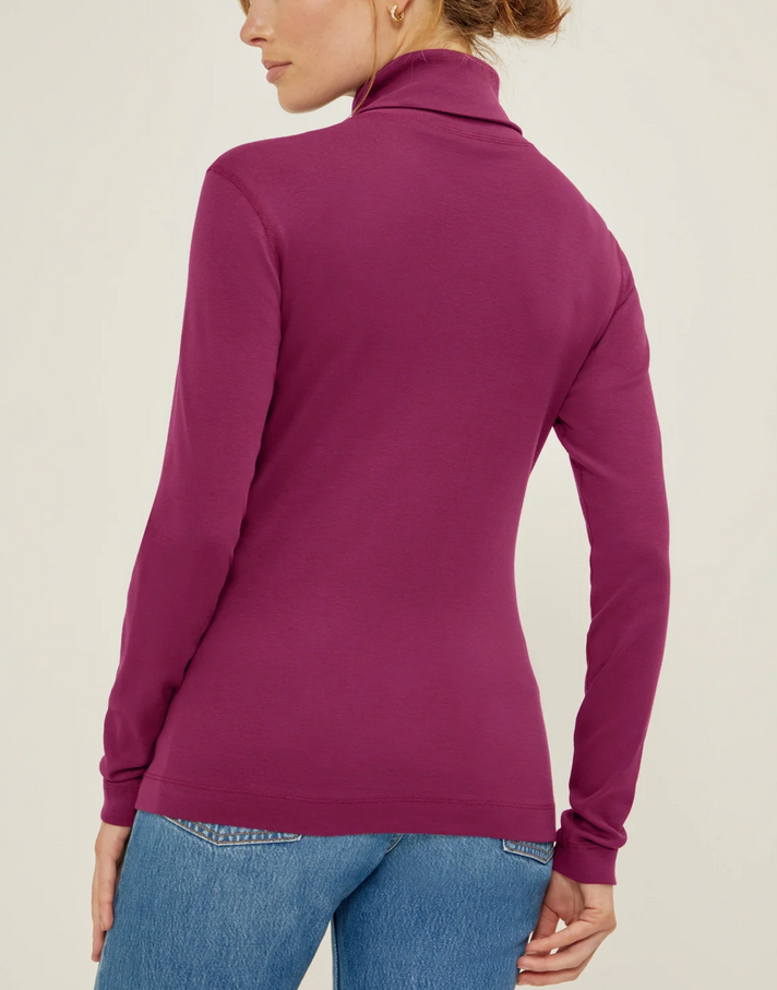 Three Dots Combed Cotton Turtleneck