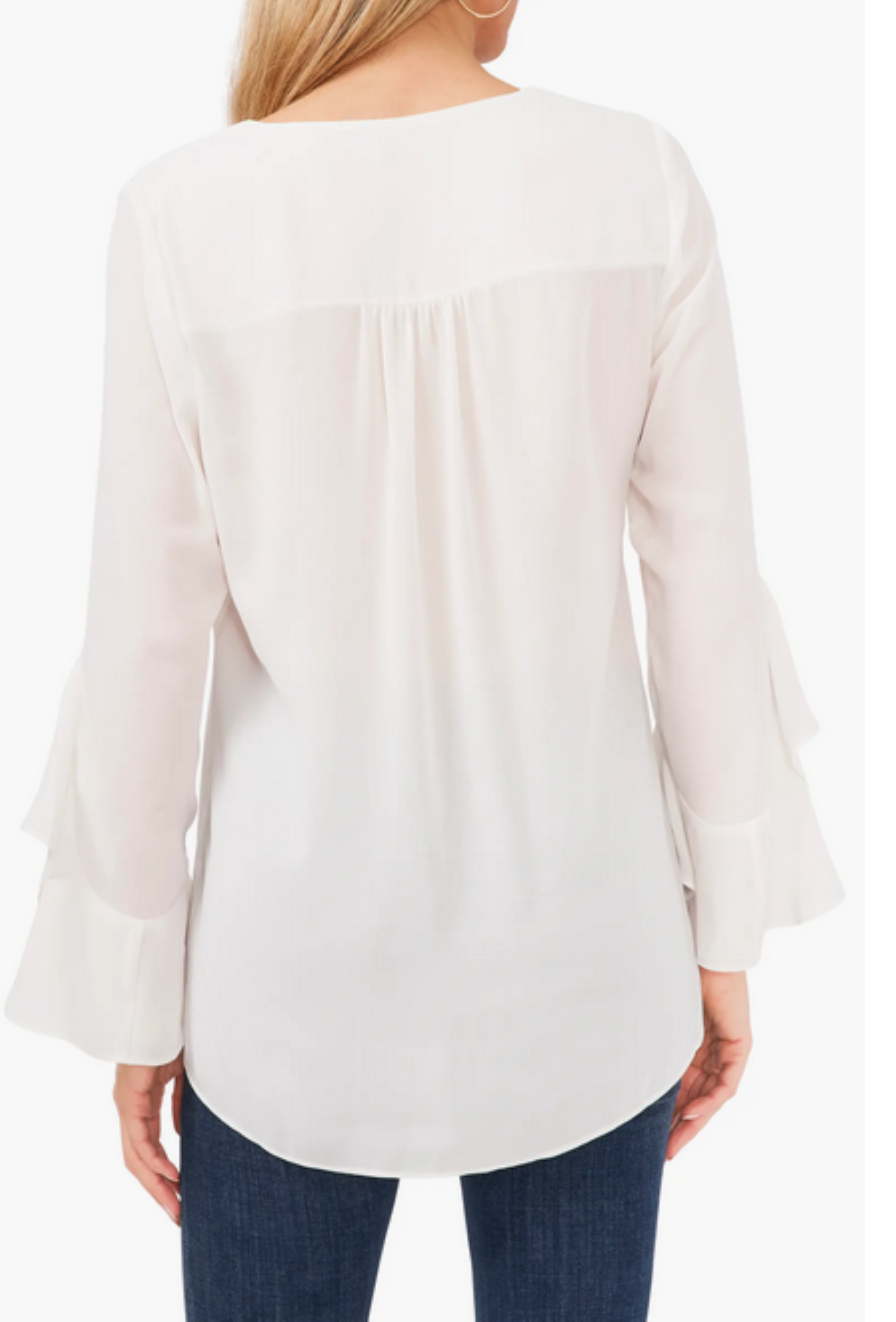 VINCE CAMUTO Flutter Sleeve Crossover Top