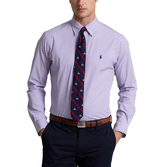 Polo Ralph Lauren MEN's Classic-Fit Striped Stretch Poplin Shirt