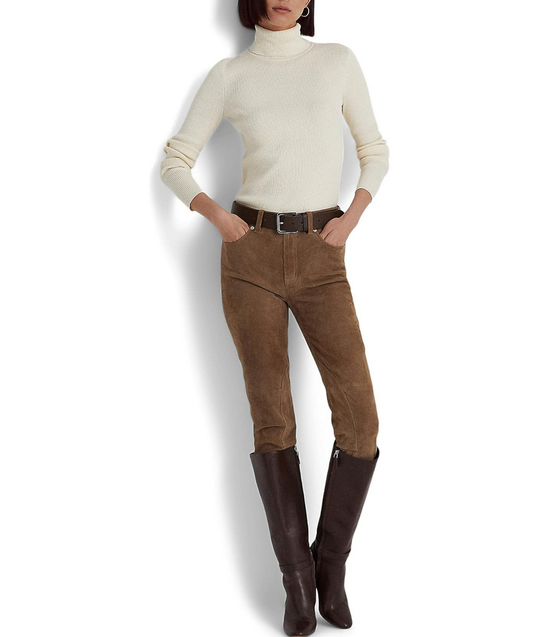 LAUREN RALPH LAUREN Ribbed Turtleneck Sweater