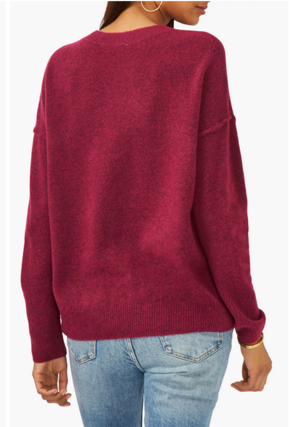 Vince Camuto Long Sleeve Extend Shoulder Sweater