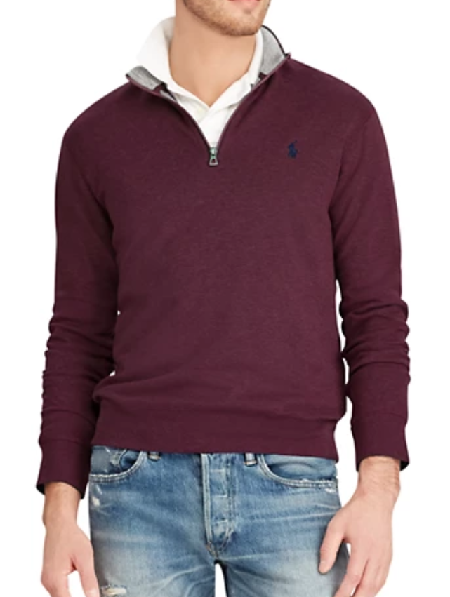 Big & Tall Polo Ralph Lauren Luxury Jersey 1 4-Zip Pullover