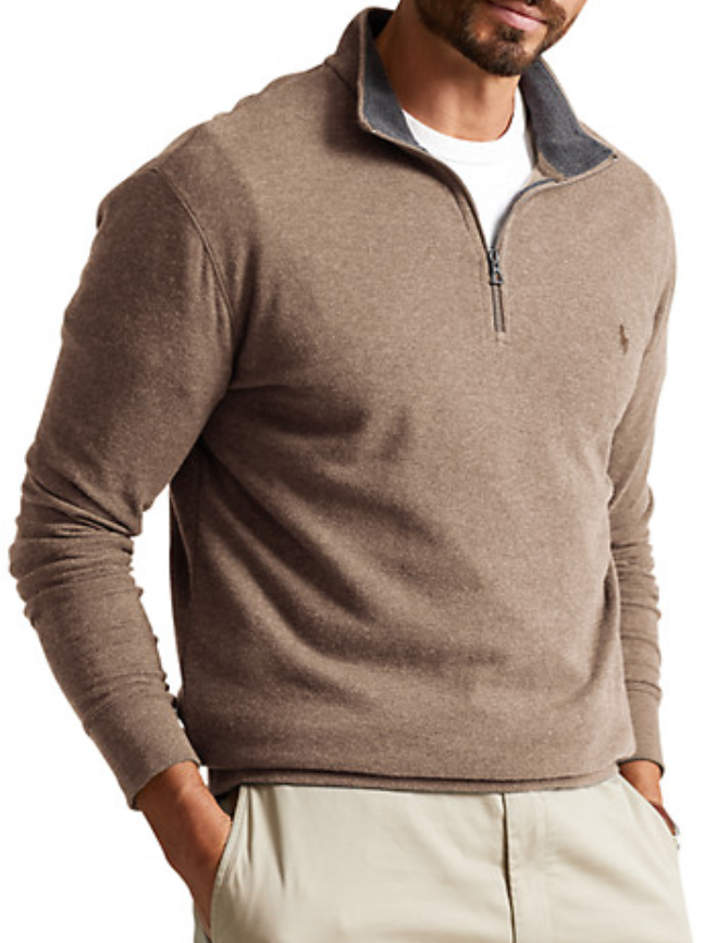 Polo Ralph Lauren MEN Big & Tall Luxury Jersey 1 4-Zip Pullover