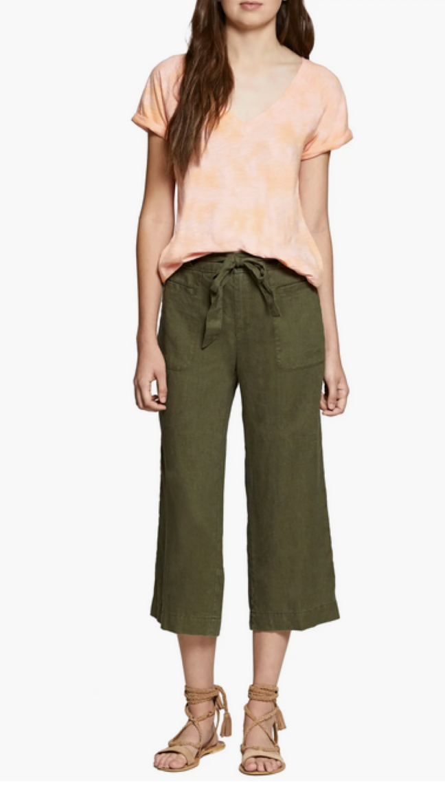 Sanctuary Cropped Linen Cropped Pants