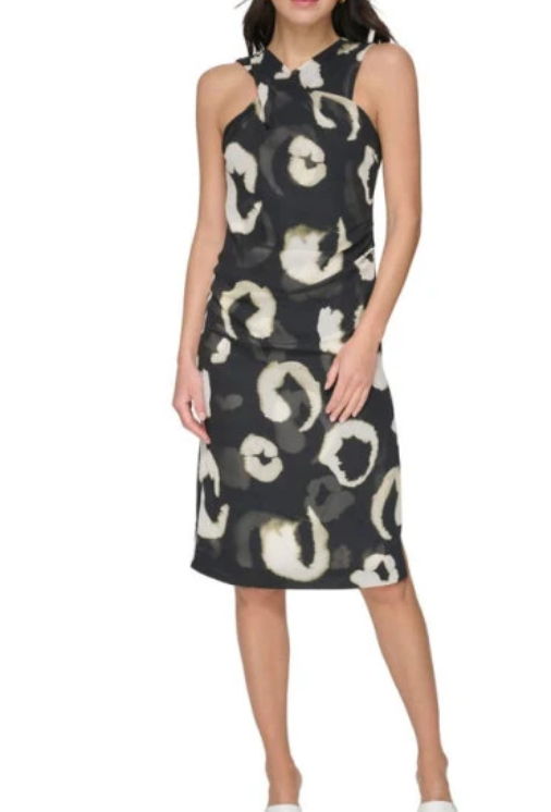 DKNY Animal Print Shift Dress