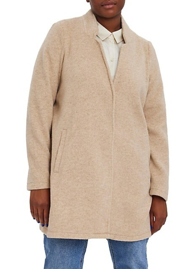 VERO MODA Plus Curve Brushed Katrine Stand-Collar Jacket