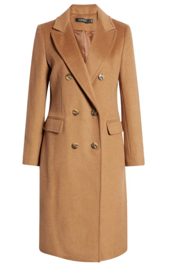 LAUREN RALPH LAUREN Double-Breasted Walker Coat