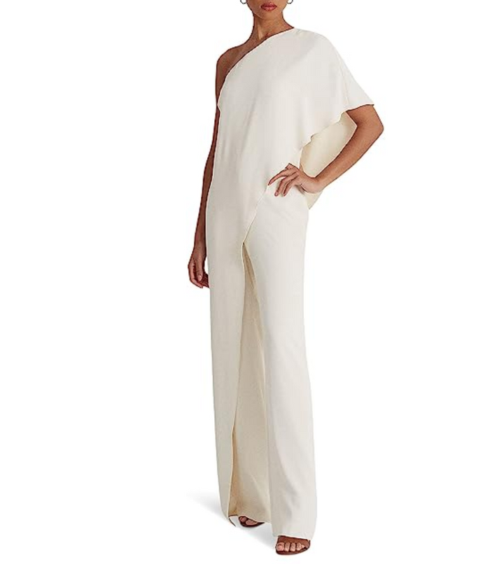LAUREN RALPH LAUREN Cape Georgette One-Shoulder Jumpsuit
