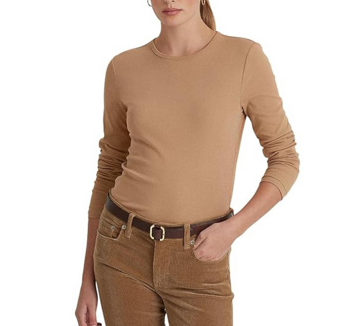 LAUREN Ralph Lauren Cotton-Blend Long Sleeve Top