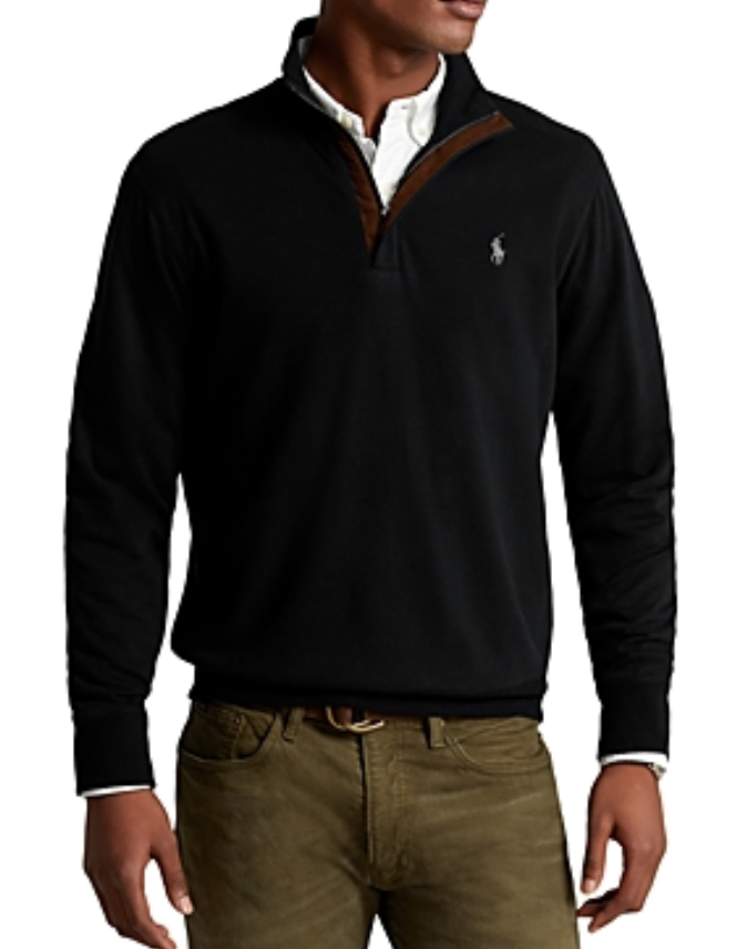 Polo Ralph Lauren MEN Luxury Jersey Quarter-Zip Pullover