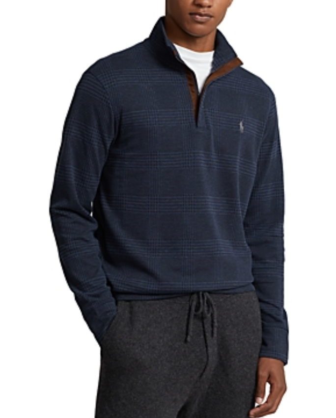 Polo Ralph Lauren MEN Double Knit Quarter Zip Mock Neck Sweater