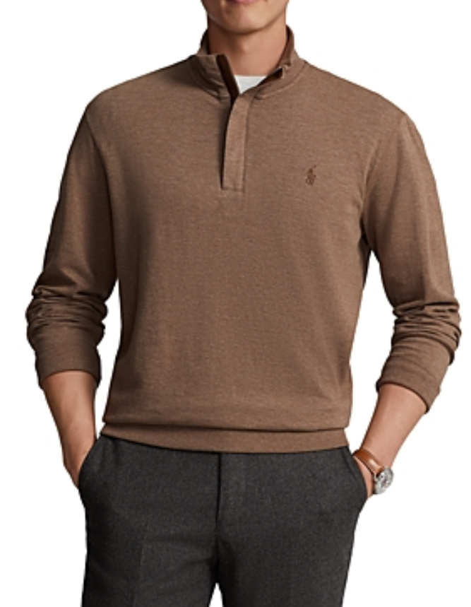 Polo Ralph Lauren MEN Luxury Jersey Quarter-Zip Pullover