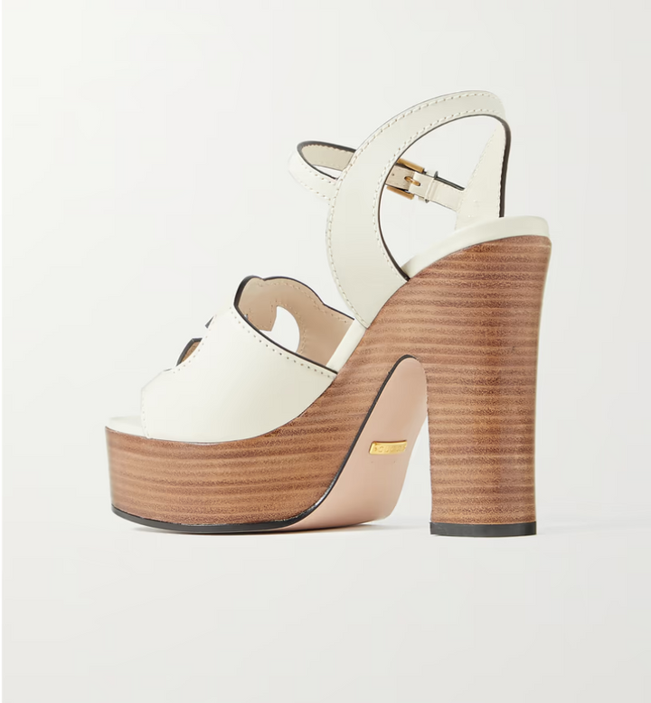 GUCCI Interlocking G Ankle-Strap Platform Sandals