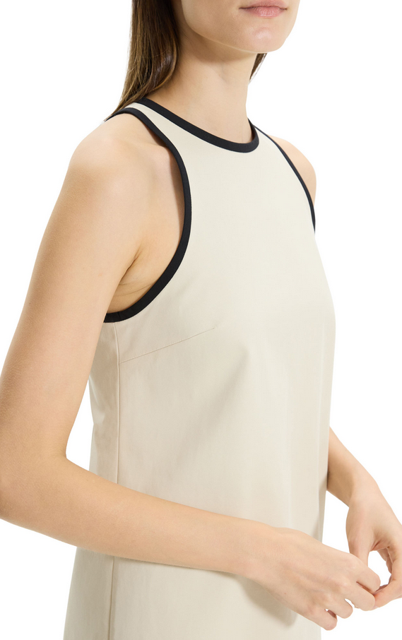 Theory Contrast Trim Shift Dress