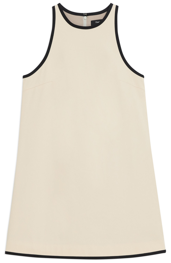 Theory Contrast Trim Shift Dress