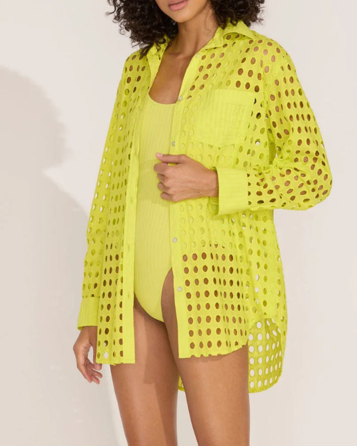 Solid & Striped The Oxford Eyelet Tunic Swim Cover-Up