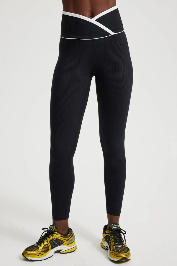 Year of Ours Veronica Ribbed Two Tone Leggings