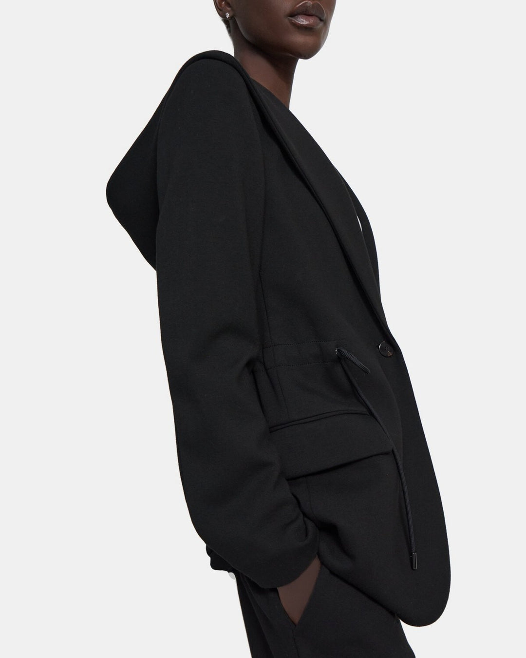 Theory Hooded One Button Jacket