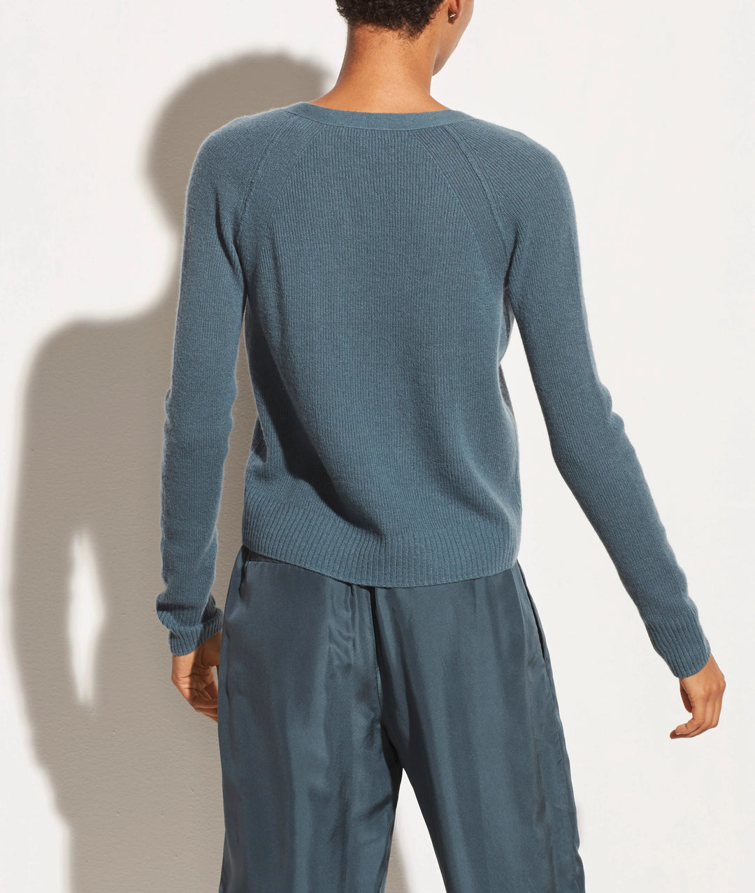 Vince Ribbed Cashmere Raglan Cardigan